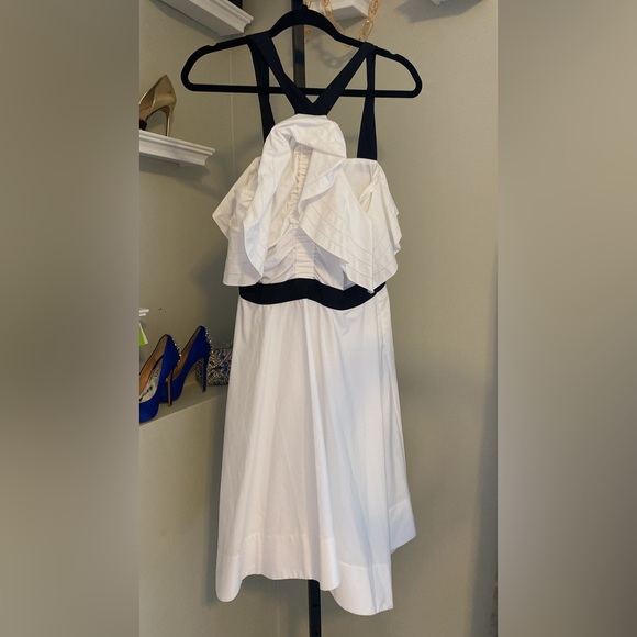 Off The Shoulder Halter Dress
White Ruffle Off Shoulder Dress by Derek Lam - Picture 12 of 16